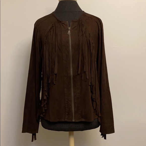 Sara Studio Jackets & Blazers - Sara Studio Faux Suede Brown Jacket